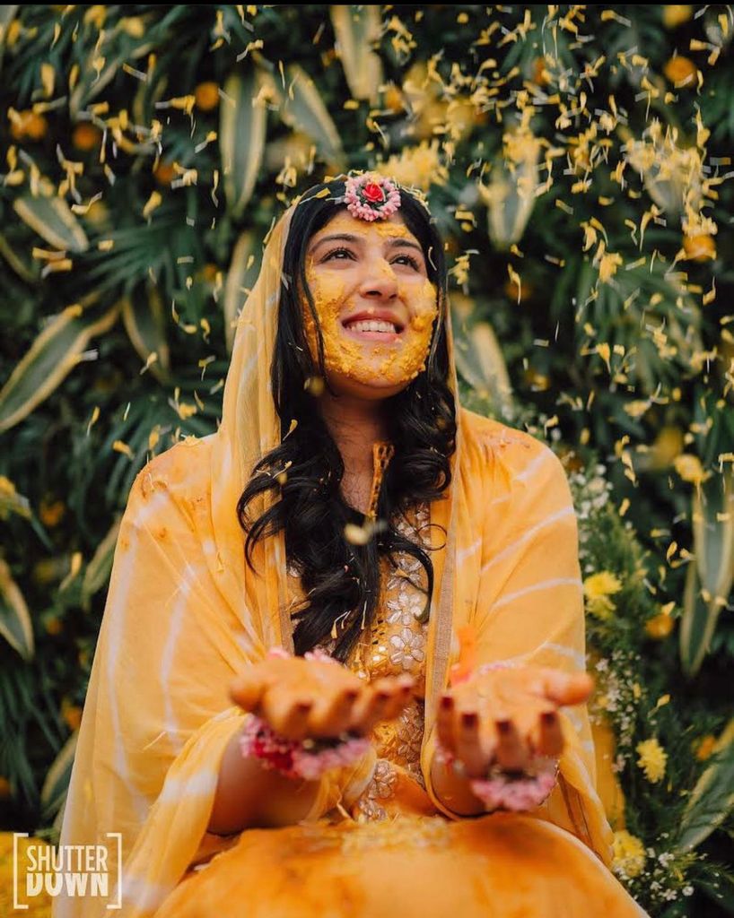 Haldi ceremony outfit for mellenial brides